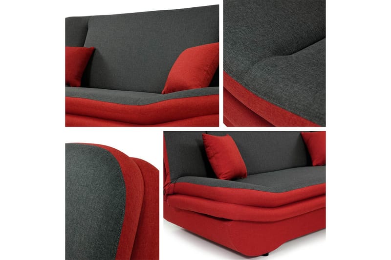 Figurelle Sovesofa 2-seter i Chenille - Oransje - Møbler - Sofaer - Sovesofaer