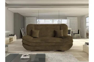 Figurelle Sovesofa 2-seter i Fløyel - Brun - Møbler - Sofaer - Sovesofaer