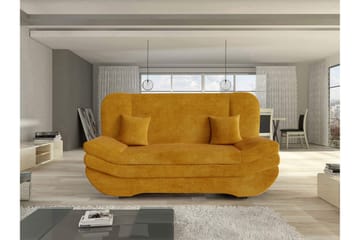 Figurelle Sovesofa 2-seter i Fløyel - Gul - Møbler - Sofaer - Sovesofaer