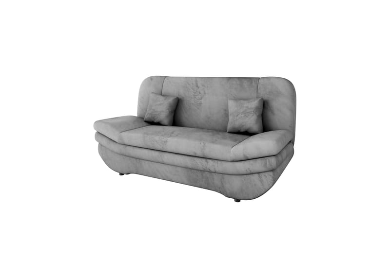 Figurelle Sovesofa 2-seter i Plysj - Grå - Møbler - Sofaer - Sovesofaer