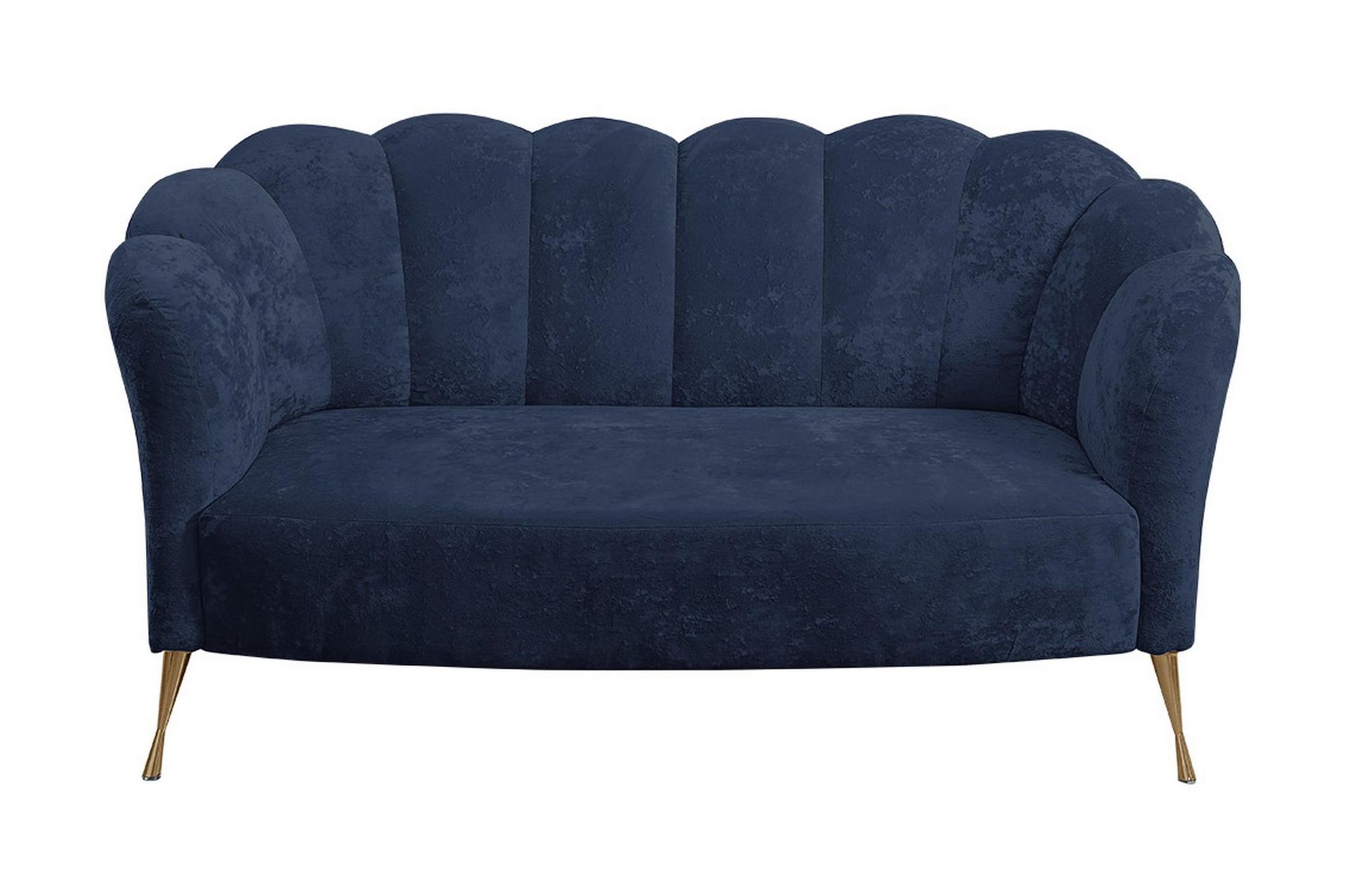 Adrial 2-seters Sofa - Fløyel/Blå/Gull - Møbler - Sofaer - Fløyel sofaer