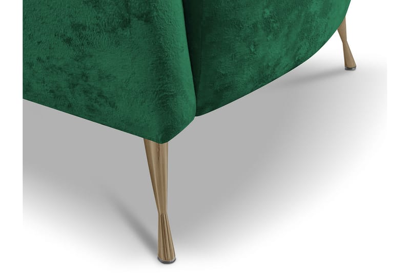 Adrial 2-seters Sofa - Fløyel/Grønn/Gull - Møbler - Sofaer - Fløyel sofaer