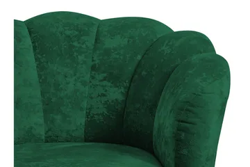 Adrial 2-seters Sofa - Fløyel/Grønn/Svart Krom - Møbler - Sofaer - Fløyel sofaer