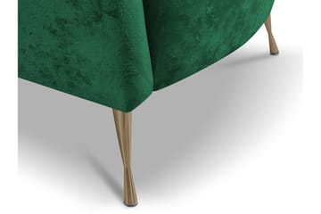 Adrial 2-seters Sofa - Fløyel/Hvit/Gull - Møbler - Sofaer - Fløyel sofaer