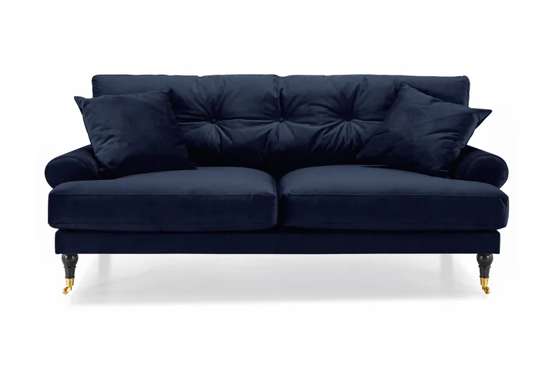 Andrew 2-seters Fløyelssofa - Blå - Møbler - Sofaer - 2 seter sofa