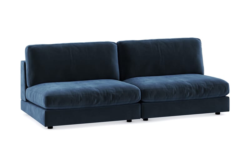 Arken 4-seters Modulsofa i Fløyel - Blå - Møbler - Sofaer - Modulsofaer - Komplett modulsofa