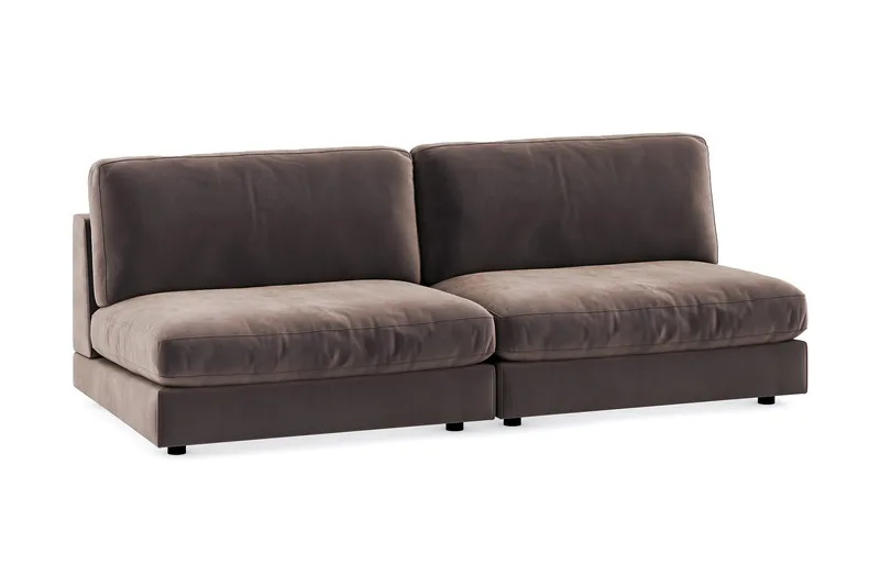 Arken 4-seters Modulsofa i Fløyel - Brun - Møbler - Sofaer - Modulsofaer - Komplett modulsofa