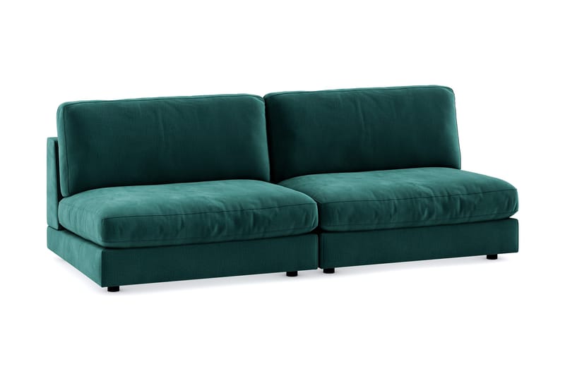 Arken 4-seters Modulsofa i Fløyel - Grønn - Møbler - Sofaer - Modulsofaer - Komplett modulsofa