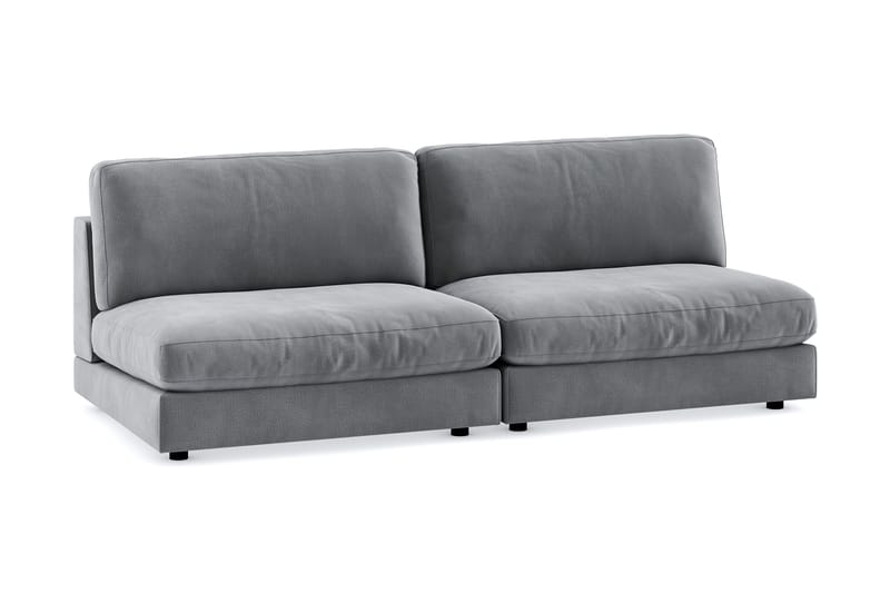 Arken 4-seters Modulsofa i Fløyel - Lys grå - Møbler - Sofaer - Fløyel sofaer