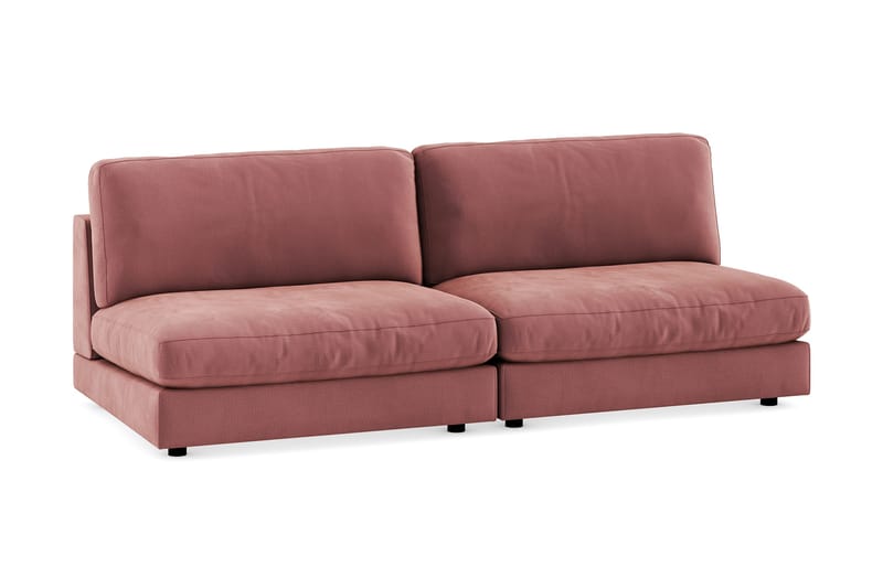 Arken 4-seters Modulsofa i Fløyel - Rosa - Møbler - Sofaer - Modulsofaer - Komplett modulsofa