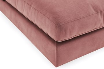 Arken 6-seters Vendbar L-formet Modulhjørnesofa med Divan + Fotskammel i Fløyel - Rosa - Møbler - Sofaer - Fløyel sofaer