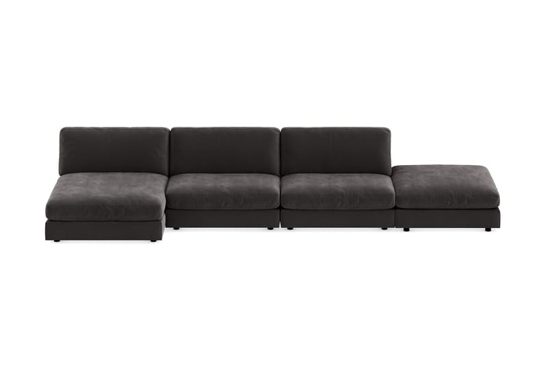 Arken U-modulsofa med Divan Vendbar Fløyel - Mørkegrå - Møbler - Sofaer - Fløyel sofaer