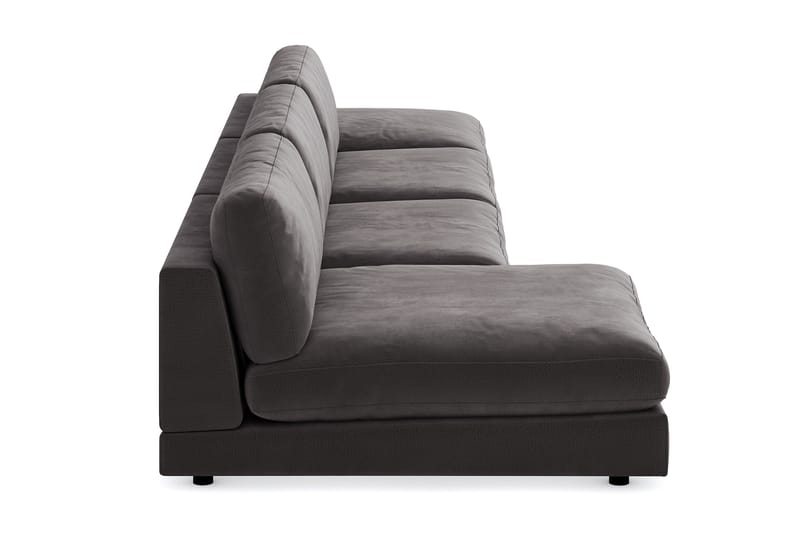 Arken U-modulsofa med Divan Vendbar Fløyel - Mørkegrå - Møbler - Sofaer - Fløyel sofaer