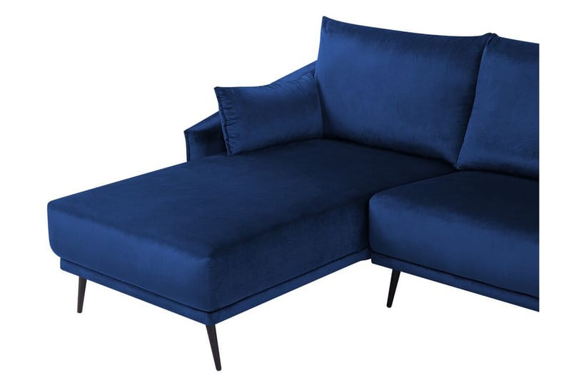 Bartelme Hjørnesofa Høyre Fløyel - Blå - Møbler - Sofaer - Fløyel sofaer