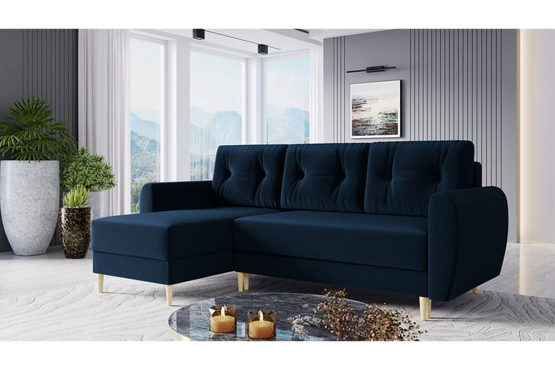 Bornalle Sovesofa - Blå - Møbler - Sofaer - Fløyel sofaer