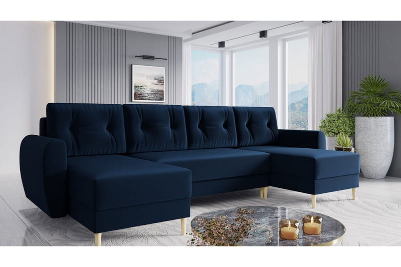 Bornalle Sovesofa - Blå - Møbler - Sofaer - Fløyel sofaer