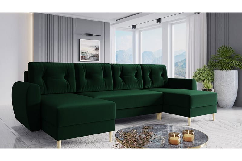Bornalle Sovesofa - Grønn - Møbler - Sofaer - Fløyel sofaer