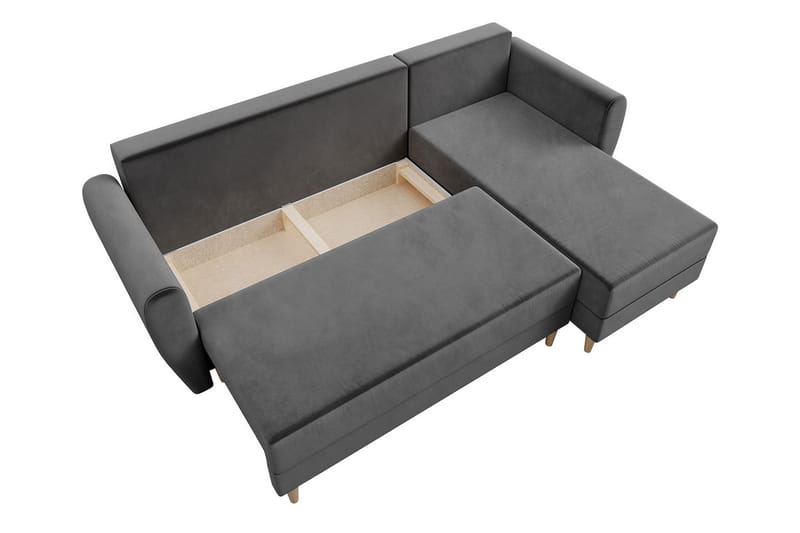 Bornalle Sovesofa - Gul - Sovesofaer - Fløyel sofaer - U sovesofa - Sovesofa divan