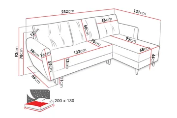 Bornalle Sovesofa - Gul - Møbler - Sofaer - Sovesofaer - Sovesofa divan
