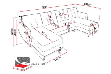 Bornalle Sovesofa - Svart - Møbler - Sofaer - Sovesofaer