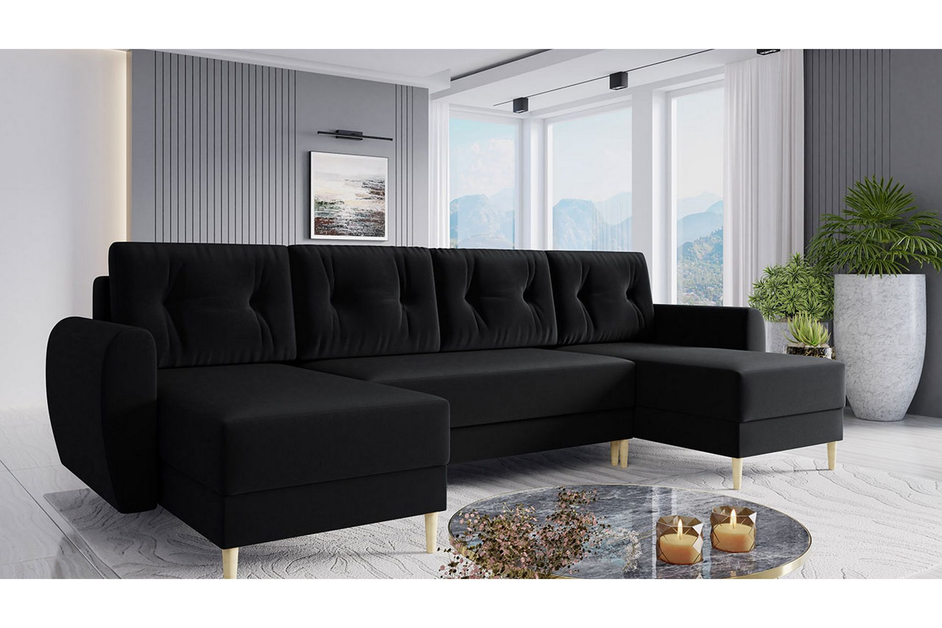 Bornalle Sovesofa - Svart - Møbler - Sofaer - Sovesofaer