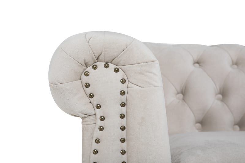 Chesterfield Deluxe Fløyelssofa 2-seter - Beige - 2 seter sofa - Chesterfield sofaer - Fløyel sofaer