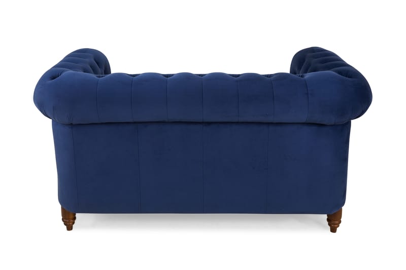 Chesterfield Deluxe Fløyelssofa 2-seter - Petrolblå - Møbler - Sofaer - Fløyel sofaer