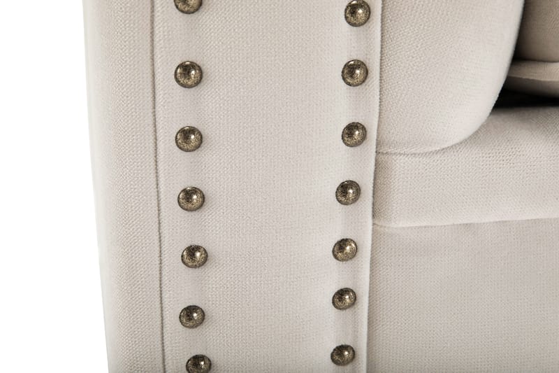 Chesterfield Deluxe Fløyelssofa 4-seter - Beige - Møbler - Sofaer - Fløyel sofaer