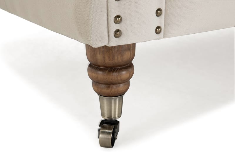 Chesterfield Deluxe Fløyelssofa 4-seter - Beige - Møbler - Sofaer - Fløyel sofaer