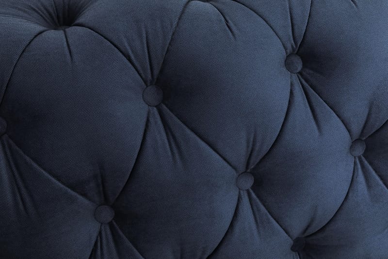 Chesterfield Deluxe Fløyelssofa 4-seter - Petrolblå - Møbler - Sofaer - Fløyel sofaer