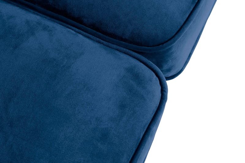 Chesterfield Lyx 2-seter Liten fløyelssofa – Dyp sofa 160 cm bred - Blå Fløyel - Møbler - Sofaer - Fløyel sofaer