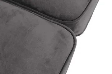 Chesterfield Lyx 2-seter Liten Fløyelssofa – Dyp sofa 160 cm bred - Mørkegrå - Møbler - Sofaer - 2 seter sofa