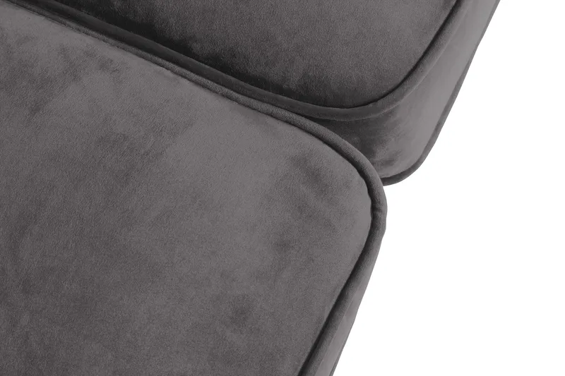 Chesterfield Lyx 2-seter Liten Fløyelssofa – Dyp sofa 160 cm bred - Mørkegrå - Møbler - Sofaer - Fløyel sofaer