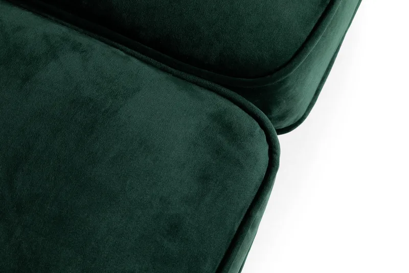 Chesterfield Lyx 2-seter Liten fløyelssofa – Dyp sofa 160 cm bred - Mørkegrønn - Møbler - Sofaer - Fløyel sofaer