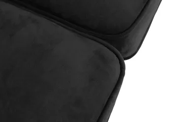 Chesterfield Lyx 2-seter Liten fløyelssofa – Dyp sofa 160 cm bred - Svart - Møbler - Sofaer - 2 seter sofa