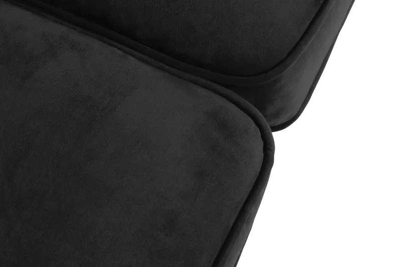 Chesterfield Lyx 2-seter Liten fløyelssofa – Dyp sofa 160 cm bred - Svart - Møbler - Sofaer - Fløyel sofaer