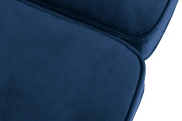 Chesterfield Lyx 3-seter Fløyelssofa – Dyp sofa - Blå - Møbler - Sofaer - Fløyel sofaer