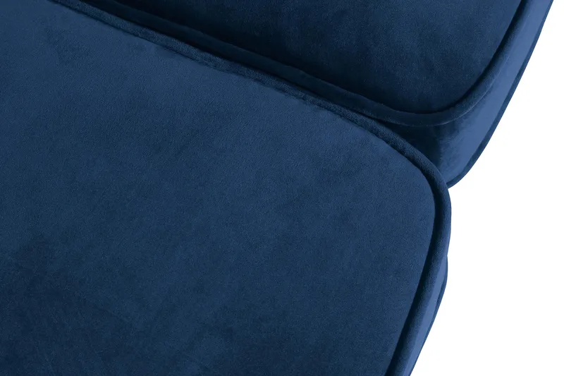 Chesterfield Lyx 3-seter Fløyelssofa – Dyp sofa - Blå - Møbler - Sofaer - Fløyel sofaer