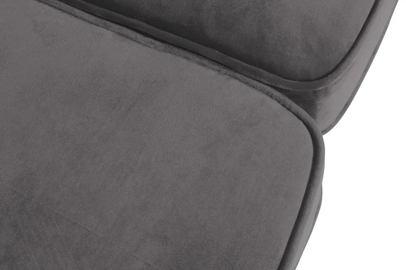 Chesterfield Lyx 3-seter Fløyelssofa – Dyp sofa - Mørkegrå - Møbler - Sofaer - Fløyel sofaer