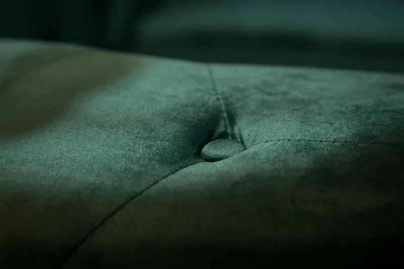 Chesterfield Lyx 3-seter Fløyelssofa – Dyp sofa - Mørkegrønn / Grønn - Møbler - Sofaer - Sofa 3 seter