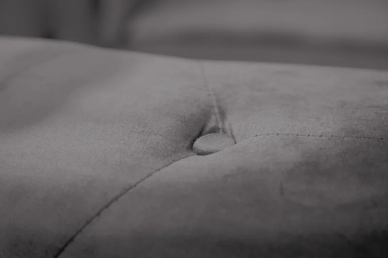 Chesterfield Lyx 3-seter Fløyelssofa – Dyp sofa - Mørkgrå / Grå - Møbler - Sofaer - Fløyel sofaer