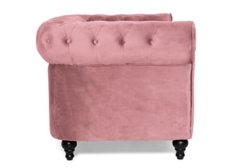 Chesterfield Lyx Fløyelssofa 2-seter - Rostrosa - Møbler - Sofaer - Fløyel sofaer