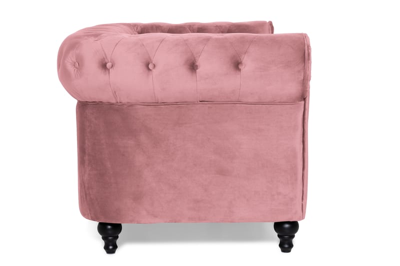 Chesterfield Lyx Fløyelssofa 2-seter - Rostrosa - Møbler - Sofaer - Fløyel sofaer