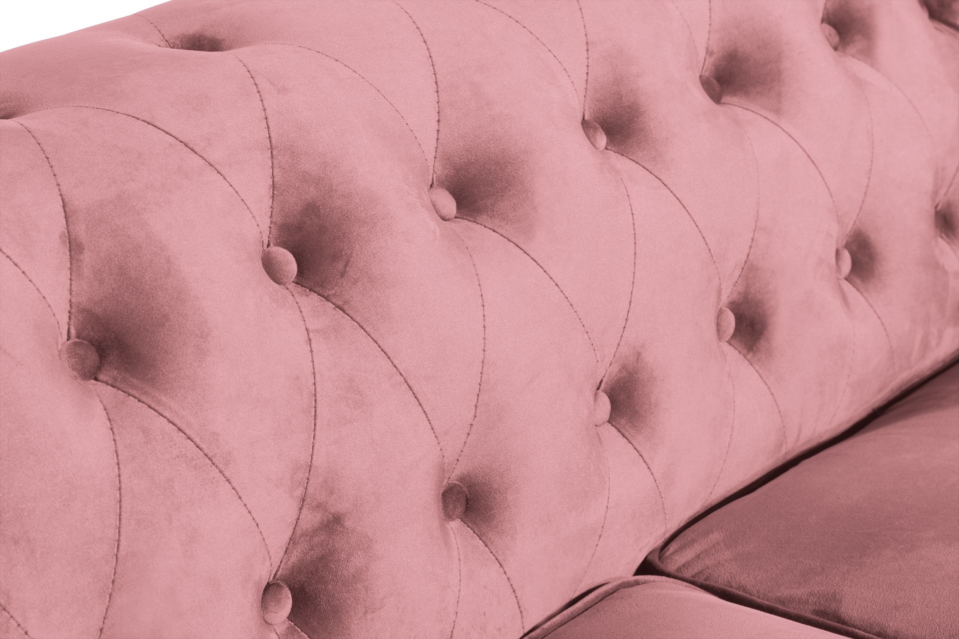 Chesterfield Lyx Fløyelssofa 2-seter - Rostrosa - Møbler - Sofaer - Fløyel sofaer