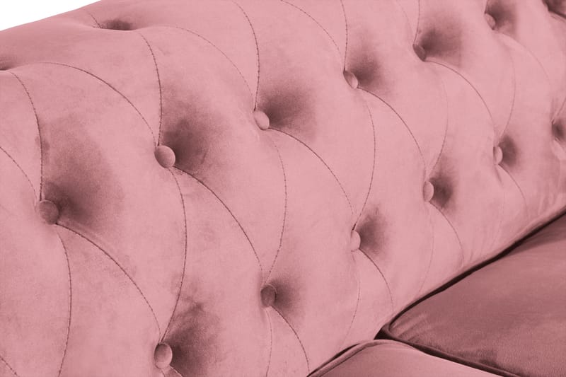 Chesterfield Lyx Fløyelssofa 2-seter - Rostrosa - Møbler - Sofaer - Fløyel sofaer