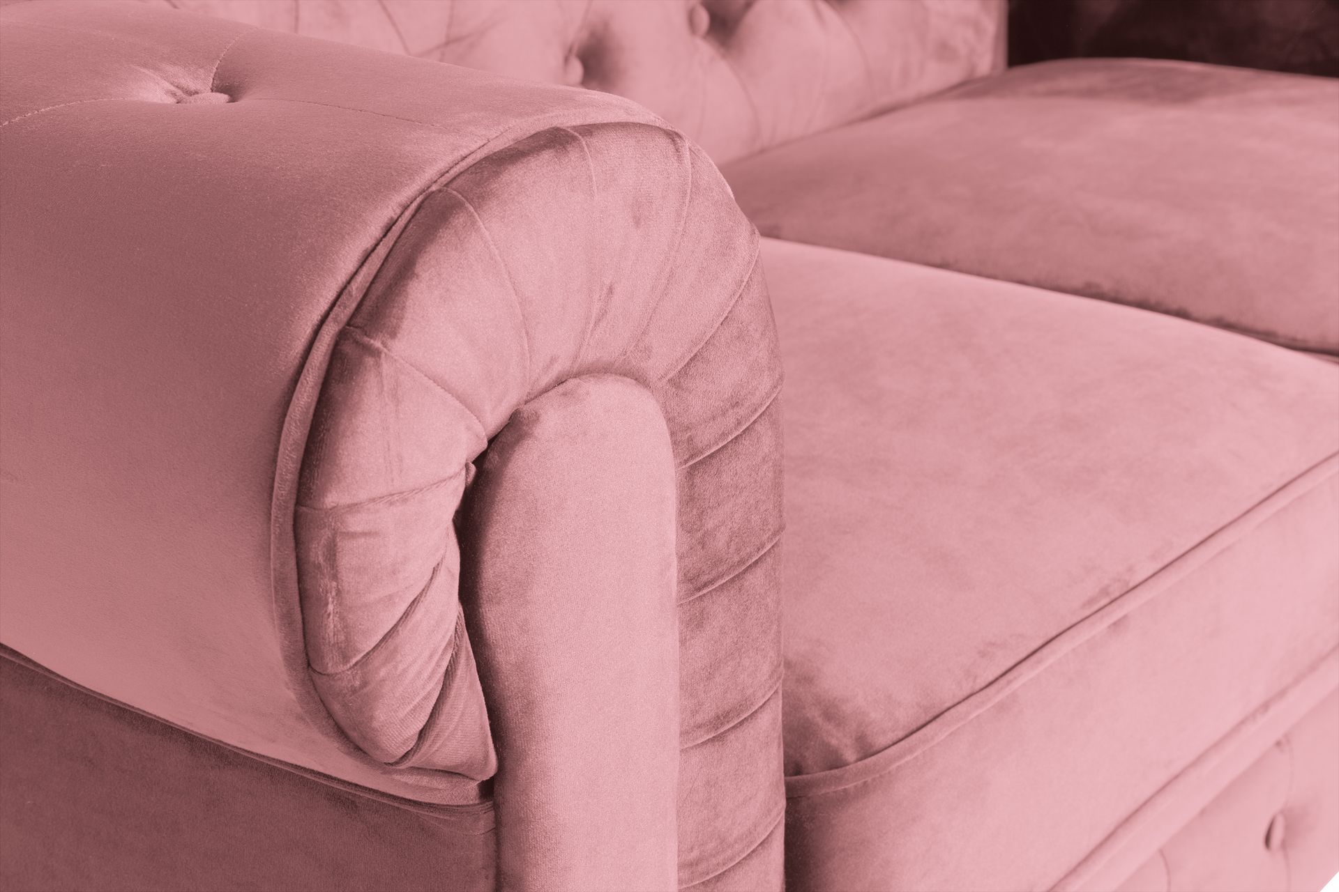 Chesterfield Lyx Fløyelssofa 2-seter - Rostrosa - Møbler - Sofaer - Fløyel sofaer