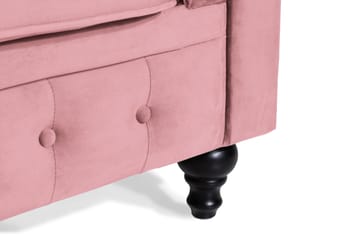 Chesterfield Lyx Fløyelssofa 2-seter - Rostrosa - Møbler - Sofaer - Fløyel sofaer