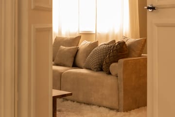 Chowchow 3-seters Fløyelssofa - Beige/Svart - Møbler - Sofaer - Fløyel sofaer