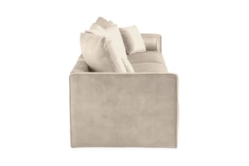 Chowchow 3-seters Fløyelssofa - Beige/Svart - Møbler - Sofaer - Fløyel sofaer