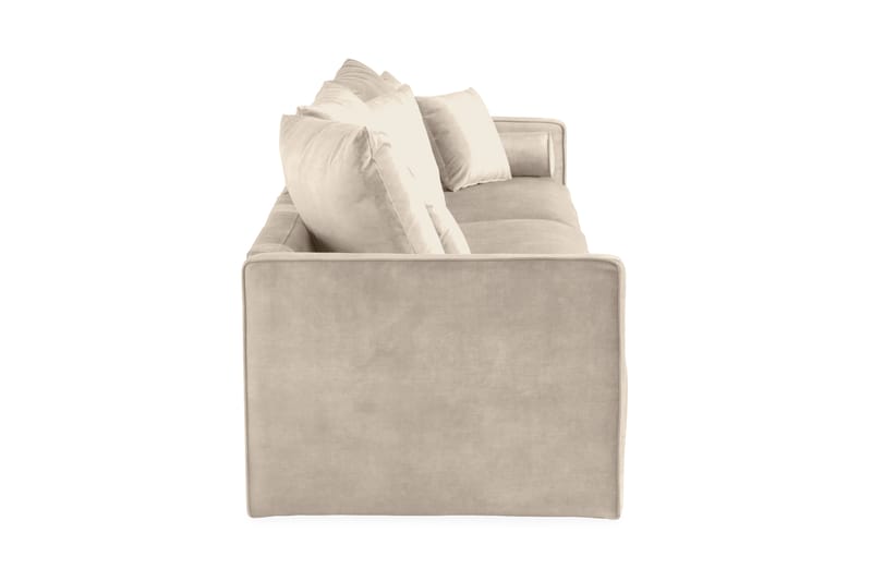 Chowchow 3-seters Fløyelssofa - Beige/Svart - Møbler - Sofaer - Fløyel sofaer